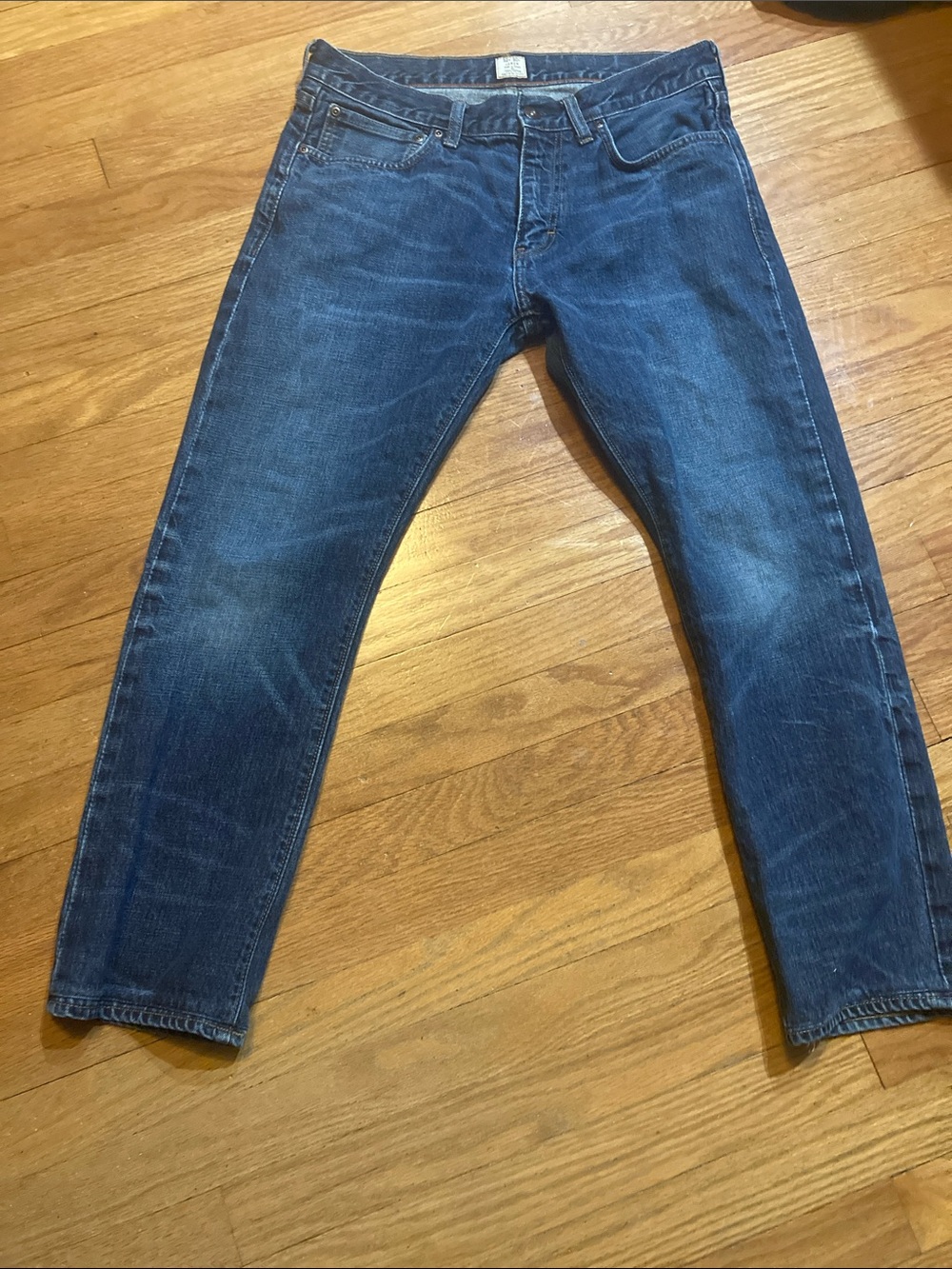 Men's J crew Dark Blue Denim Jeans - Classic Straight Fit 32 waist 30 length